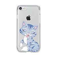 for transparent pattern case back cover case cartoon lovely cat soft t ...