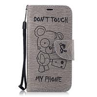 For Samsung Galaxy A3(2017) A5(2017) Case Cover Bear Pattern PU Material Embossed Mobile Phone Case A5(2016) A3(2016)