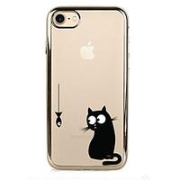 For Plating Case Back Cover Case Cat Soft TPU for IPhone 7 7Plus iPhone 6s 6 Plus iPhone 6s 6 iPhone 5s 5 5E 5C