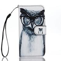 For Card Holder Wallet with Stand Flip Pattern Case Full Body Case Owl Hard PU Leather for Apple iPhone 7 Plus iPhone 7 iPhone 6s Plus/6