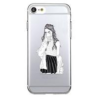 For Ultra-thin Transparent Case Back Cover Case Sexy Lady Soft TPU for iPhone 7 Plus 7 6s Plus 6 Plus 6s 6 se 5s 5