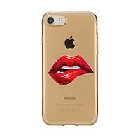 for transparent pattern case back cover case cartoon hot sexy lips sof ...