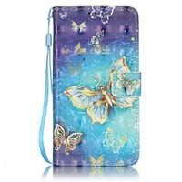 For Samsung A3(2017) A5(2017) Card Holder Wallet with Stand Case Full Body Case Butterfly Hard PU Leather