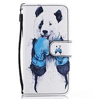 For Samsung Galaxy A3(2017) A5(2017) Card Holder Wallet with Stand Flip Pattern Case Full Body Case Panda Hard PU Leather A5(2016)