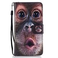 For Samsung Galaxy J5(2017) J3(2017)Card Holder Wallet with Stand Flip Pattern Case Full Body Case Orangutans Hard PU Leather J5 (2016) J5 J3 J3Prime