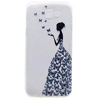 For Samsung Galaxy A7(2017) A5(2017) TPU Material Butterfly Girl Pattern Painted Phone Case A3(2017) A510 A310