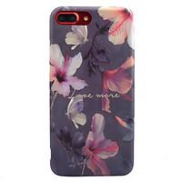 For Apple iPhone 7 7 Plus 6S 6 Plus Case Cover Purple Flower Pattern Thicker TPU Material IMD Process Soft Case Phone Case
