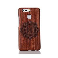For Shockproof Embossed Pattern Case Back Cover Case Mandala Hard Solid Wood for Huawei P9 Huawei P9 Lite