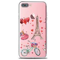 for iphone 7 case back cover case tpu tower and cycling romance patter ...