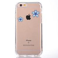 For IPhone 7 Case Back Cover Case TPU Blue Petals Pattern for iPhone 7/ 7 Plus 6s/ 6 /6s Plus / 6 Plus/ SE / 5s / 5 /5C/ 4/4s