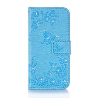 For Samsung Galaxy A3 (2016) A5 (2016) Case Cover Butterfly Love Flowers Pattern Embossed Point Drill PU Material Phone Case