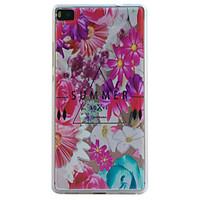 For Huawei Case / P9 / P9 Lite / P8 / P8 Lite Transparent Case Back Cover Case Flower Soft TPU HuaweiHuawei P9 / Huawei P9 Lite / Huawei