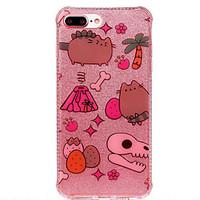 For Double IMD Case Back Cover Case Cat And Bone Pattern Soft TPU Apple iPhone 7 7 Plus 6s 6 Plus SE 5s 5