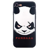 For iPhone 7 7 Plus 6s 6 Plus Case Cover Panda Pattern Painting Acrylic Backplane TPU Frame Combo Phone Case