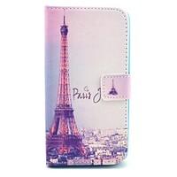 For LG Case Wallet / Card Holder / with Stand / Flip Case Full Body Case Eiffel Tower Hard PU Leather LG