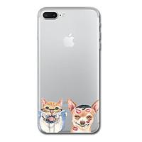 for iphone 7 plus 7 case cover transparent pattern back cover case cat ...