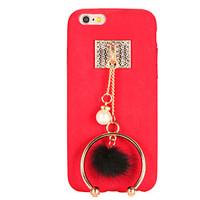 For Rhinestone DIY Case Back Cover Case Solid Color Hard Textile for Apple iPhone 7 Plus iPhone 7 iPhone 6s Plus iPhone 6 Plus iPhone 6s