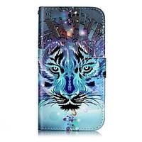 For Samsung Galaxy J3 (2017) J2 Prime Case Cover Wolf Pattern Shine Relief PU Material Card Stent Wallet Phone Case J3 J3 (2016)