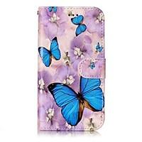 For Samsung Galaxy J3 (2017) J2 Prime Case Cover Purple Flowers Pattern Shine Relief PU Material Card Stent Wallet Phone Case J3 J3 (2016)
