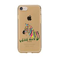 for transparent pattern case back cover case watercolor zebra soft tpu ...