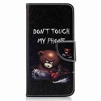 For Huawei P10 Plus P10 Lite Case Cover Card Holder Wallet with Stand Flip Pattern Case Full Body Case Bear Hard PU Leather