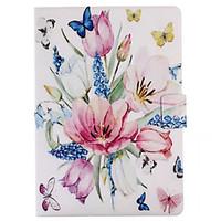 For Case Cover with Stand Flip Pattern Smart Touch Full Body Case Flower Hard PU Leather for iPad 2017 iPad Pro 9.7 air2 air 2.3.4