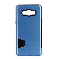 For Samsung Galaxy J5 (2016) Case Cover Card Holder Shockproof Back Cover Solid Color Hard PC