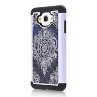 For Samsung Galaxy J7 J5 J3 J3(2016) Black flowers Pattern Drill TPU PC Combo Material Mobile Phone Shell Case