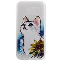 For Samsung Galaxy S7 Edge Transparent / Pattern Case Back Cover Case Cat Soft TPU S7 edge / S7