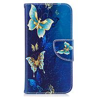 For Samsung Galaxy J3 J3 (2016) Case Cover Butterfly Pattern PU Material Card Stent Wallet Phone Case Galaxy J7 (2017) J5 (2017) J3 (2017)