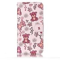 For Samsung Galaxy S8 S8 Plus Case Cover Bear Pattern Shine Relief PU Material Card Stent Wallet Phone Case S7 S6 S7 S6 Edge