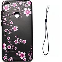 For Huawei P8 Lite (2017) P10 Case Cover Plum Blossom Pattern Fuel Injection Relief Plating Button Thicker TPU Material Phone Case P10 Lite P10 Plus