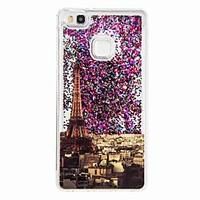 For Huawei P9 Lite Huawei P8 Lite Flowing Liquid Pattern Case Back Cover Case Eiffel Tower Soft TPU