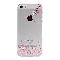 For iPhone 5 Case Ultra-thin / Transparent / Pattern Case Back Cover Case Flower Soft TPU for iPhone SE/5s/5