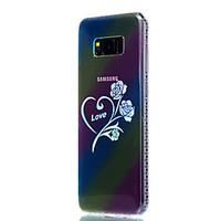 For Samsung S8 Plus S8 Plating IMD Pattern Case Back Cover Case Word / Phrase Flower Heart Hard PC S7 edge S7