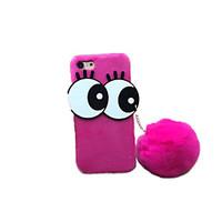 For DIY Case Back Cover Case Big Eyes Hair Ball Plush Case for Apple iPhone 7 Plus iPhone 7 iPhone 6s Plus/6 Plus iPhone 6s/6