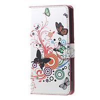 For Nokia Case Card Holder / with Stand / Flip / Pattern Case Full Body Case Butterfly Hard PU Leather Nokia Lumia 650