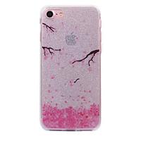 For Apple iPhone 7 7Plus Case Cove Plum Blossom Pattern Flash Powder IMD Process TPU Material Phone Case iPhone 6 6S Plus SE 5S 5