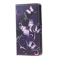 For Nokia Case Wallet / Card Holder / with Stand Case Full Body Case Butterfly Hard PU Leather Nokia Lumia 650