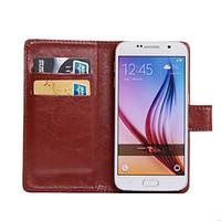 For Samsung Galaxy Case Card Holder / with Stand / Flip / 360° Rotation Case Full Body Case Solid Color PU Leather SamsungS Advance /
