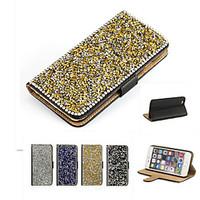 For iPhone 7 7 Plus 6s 6 Plus SE 5s 5 Case Rhinestone / with Stand Glitter Shine Hard PU Leather Case