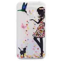 For Asus Zenfone 3 ZE520KL ZE552KL Case Cover Girls And Cats Pattern Painted Point Drill Scrub TPU Material Luminous Phone Case