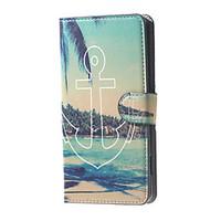 For Nokia Case Wallet / Card Holder / with Stand Case Full Body Case Anchor Hard PU Leather Nokia Lumia 650