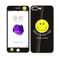 For Apple iPhone 7 Plus 5.5 Tempered Glass with Soft Edge Full Screen Coverage Front and Back Screen Protector Smile Pattern