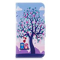 for huawei p10 p9 lite case cover owl pattern pu material card stent w ...