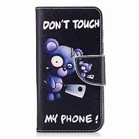 For Samsung Galaxy J3(2017) J7(2016) Card Holder Wallet with Stand Flip Pattern Case Full Body Case Blue Bear Hard PU Leather J5(2016) J5 J3(2016)