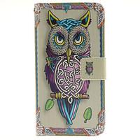 For Samsung Galaxy Case Card Holder / with Stand / Flip / Magnetic / Pattern Case Full Body Case Owl PU Leather SamsungA7(2016) /