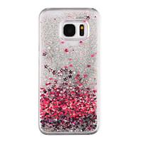 For Samsung Galaxy S8 Plus S8 Phone Case Heart Pattern Flowing Quicksand Liquid Glitter Plastic PC Materia S7 edge S7