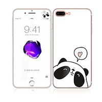 For Apple iPhone 7 Plus 5.5 Tempered Glass with Soft Edge Full Screen Coverage Front and Back Screen Protector Panda Pattern