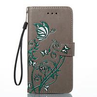 For Samsung Galaxy J5 (2017) J3 (2017) Case Cover Card Holder with Stand Flip Embossed Pattern Full Body Case Butterfly Hard PU Leather for J5 (2016)